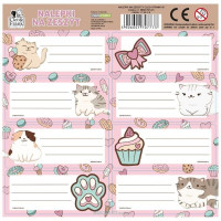 Nalepki na zeszyt Cleo i Frank 45 Kot NNZCF45 Derform