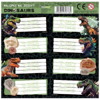 Nalepki na zeszyt Dinozaur 20 NNZDN20 Derform