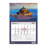 Kalendarz jednodzielny Wzgórze Świętego Michała, Francja Sztuka Rodzinna