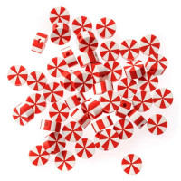 Koraliki polimerowe Cukierki świąteczne 1cm (48szt) GRKO-142 Dalprint