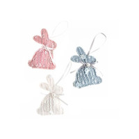 Zawieszki Króliczki 11cm 3szt pastelowe DPWL-062 Dalprint
