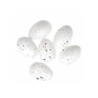 Jajka 6cm 6szt białe nakrapiane DPWL-063 Dalprint