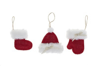 Zawieszka świąteczna1 szt. bucik, czapka, rękawiczki DX14 Brewis
