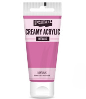 Farba akrylowa cream metaliczna Jasna Lila 60ml