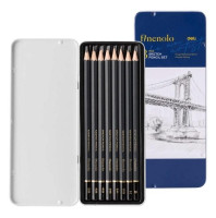 Ołówki do szkicowania DELI seria Finenolo zestaw 8szt w metalowym opak.