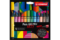 Pisaki Stabilo Pen 68 MAX etui kartonowe 12szt. Arty
