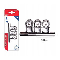 Klipsy biurowe metalowe 50mm srebrne (3szt) PA394 MP