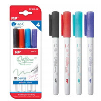 Markery z podwójną linią 1mm 4 kolory PP916-02 MP