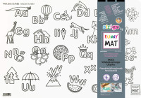 Podkład do kolorowania zmywalny Alfabet 48x33,5cm Strigo Funny mat