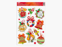 Naklejka bożonarodzeniowa brokat VA007 20x30cm 8885727 MFP