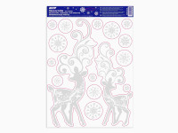 Naklejka bożonarodzeniowa brokat VA012 30x42cm 8885732 MFP