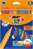 Kredki ołówkowe BIC Kids Evolution Stripes 18kol.