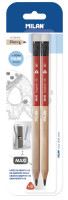 Zestaw 2x ołówek + temperówka Milan