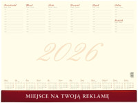 Kalendarz biuwar z listwą Business 55x41cm Wokół Nas