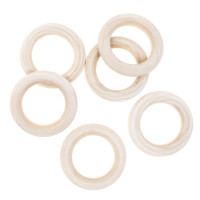 Drewniane kółko do makramy 55mm, 6szt  CEOZ-178 Dalprint