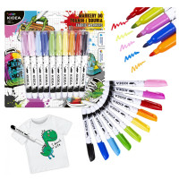 Markery do obuwia i tkanin 10 kolorów Kidea MOT10KA