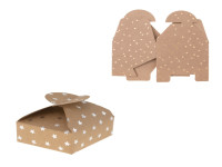 Pudełka składane Candy Box 6x7,5x2,5cm 4szt DPBO-048 Dalprint złote kropeczki