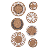 Naklejki korkowe Koła (7 szt.) DPKR-003 Dalprint