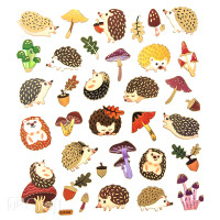 Naklejki - jeże (34szt.) DPNK-067 Dalprint