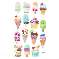 Naklejki z pianki - Lody (15szt.) DPPI-014 Dalprint