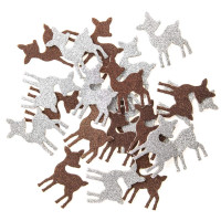 Brokatowe naklejki z pianki Sarenki 30szt DPPI-025 Dalprint