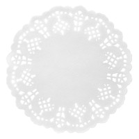 Serwetki papierowe ażurowe 11,5 cm 30szt. białe DPSW-008 Dalprint