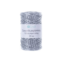Sznurek papierowy z drucikiem 25m DPSZ-014 Dalprint srebrny