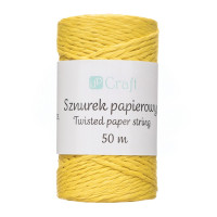 Sznurek papierowy skręcany 50m DPSZ-017 Dalprint żółty