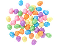 Brokatowe jajka styropianowe 1,8cm 50szt. tęczowe DPWL-057 dpCraft