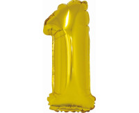 Balon foliowy ,,Cyfra 1" złota 91cm GoDan