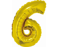 Balon foliowy ,,Cyfra 6" złota 91cm GoDan