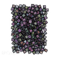 Koraliki literki neon (124szt) GRKO-022 Dalprint