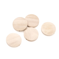 Drewniane koraliki monetki 50mm 5szt GRKO-094 Dalprint