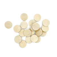 Drewniane koraliki monetki 20mm 20szt GRKO-095 Dalprint