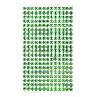 Kryształki samoprzylepne 6 mm (260 szt.) Jasnozielone GRKR-056 Dalprint