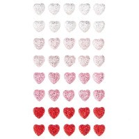 Kryształki samoprzylepne serduszka (40szt.) GRKR-062 Dalprint