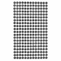 Kryształki samoprzylepne 6mm 260szt black GRKR-066 Dalprint