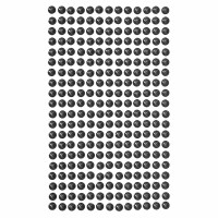 Perełki samoprzylepne 6mm 260szt. czarne GRPE-052 Dalprint