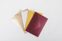 Koperty perłowe mini 110x75 mm  (50szt) mix kolor Pol-Mak