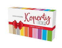 Koperty kolorowe na pieniądze 150x85 mm (50) mix Pol-Mak