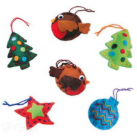 Zestaw kreatywny (6 szt.) - ozdoby na choinkę z filcu KSFI-060 Dalprint