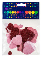 Naklejki z pianki serca brokat (30 szt.) KSPI-062 Dalprint