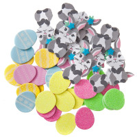 Naklejki z pianki Króliczki i pisanki 44szt KSPI-420 Dalprint