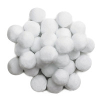 Pompony poliestrowe 5cm białe (30szt.) KSPO-062 Dalprint