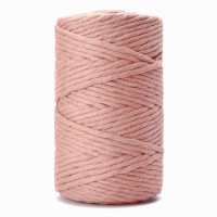 Sznurek bawełniany skręcany 5mm/100m zgaszony róż LIN-5-100-207 Dalprint