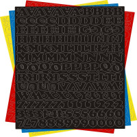 Litery/cyfry samop. MIX (10cm) 35cmx25cm PAMA