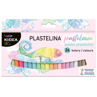 Plastelina szkolna Kidea pastelowa 24 kolory