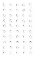 Kryształki samoprzylepne 5mm (50szt) srebrne 251100 Argo