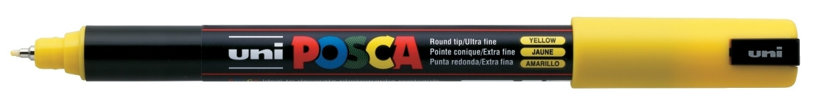 Marker z farbą plakatową Uni Posca, PC-1MR 0,7mm żółty