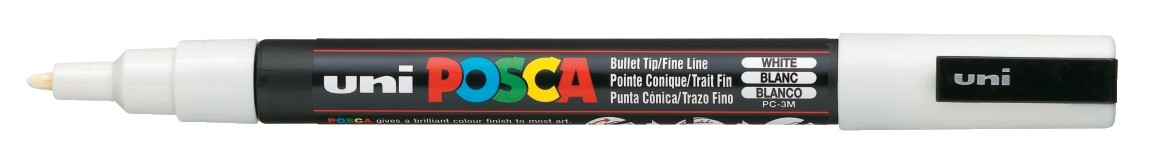 Marker z farbą plakatową Uni Posca, PC-3M 1,5mm biały